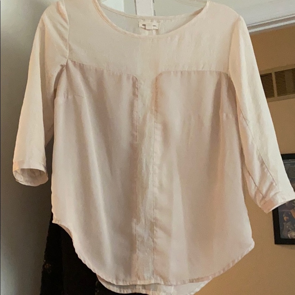 Quarter sleeve blouse - cream color